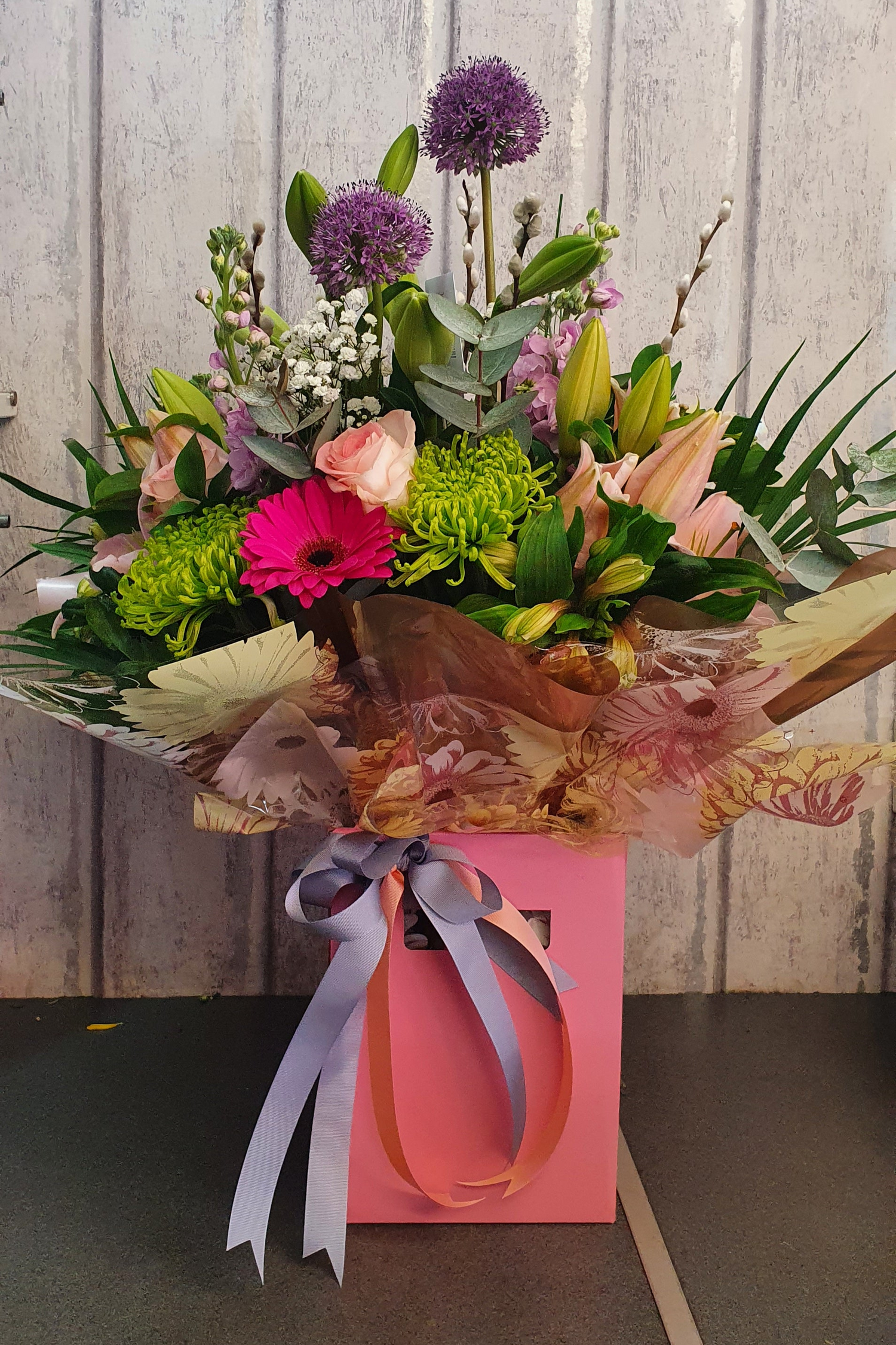 colourful box design flowers