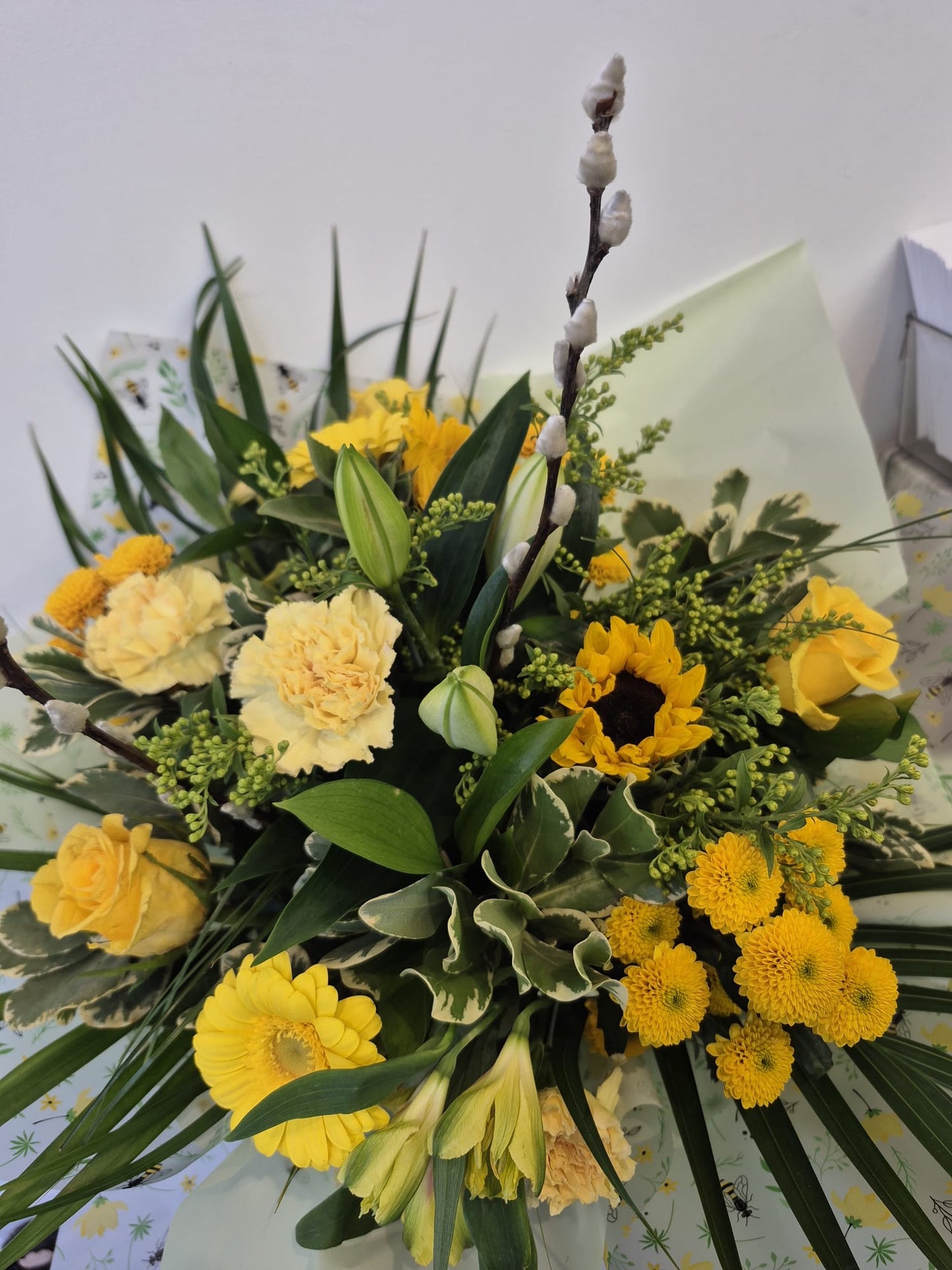 Summer Sensation! Yellow Hand Tied Bouquet £60-£100