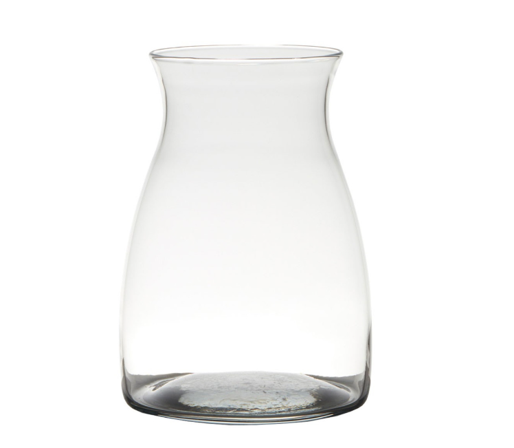 Clear glass vase