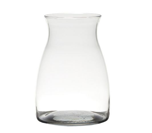 Clear glass vase