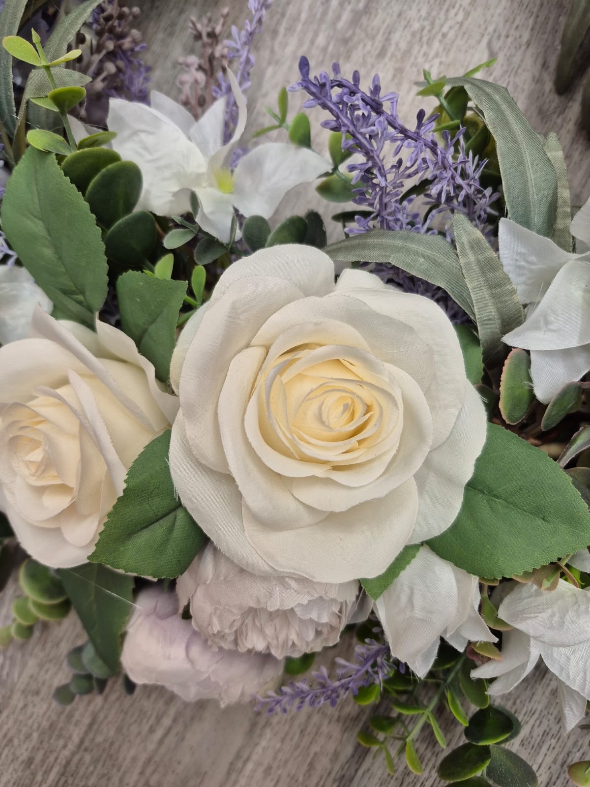 Door Wreath - Winter artificial flowers & foliage