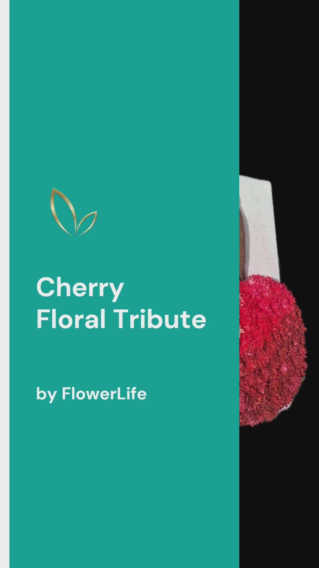 Load video: Bespoke cherry funeral flowers being made by FlowerLife